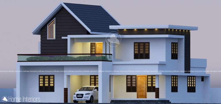 2300 SqFt Double Floor Contemporary Home Design