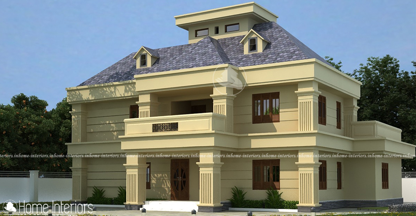3000 Square Feet Double Floor 4 BHK Kerala Home Design