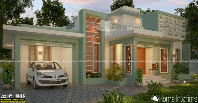 1500 Square Feet Single Floor Low Cost Home Design