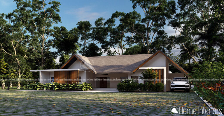2000 Sq Ft Single Floor Contemporary 3BHK Home Design