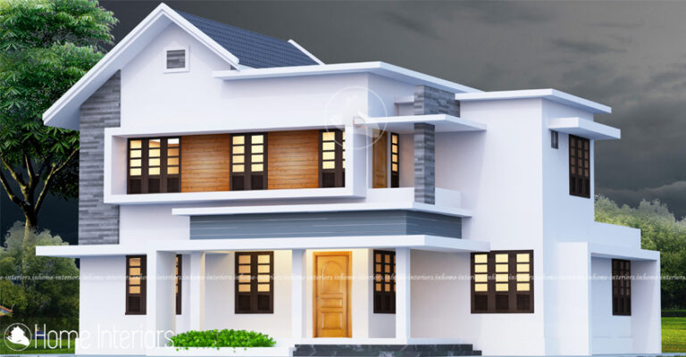 1450 Square Feet Double Floor Low-Cost Home Design