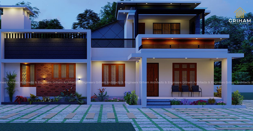 1416 Square Feet Double Floor Contemporary Home Design