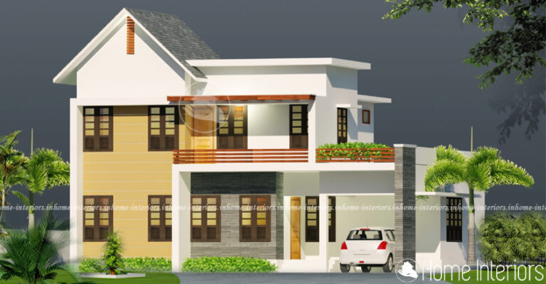 1600 Square Feet Double Floor 4 BHK Kerala Home Design