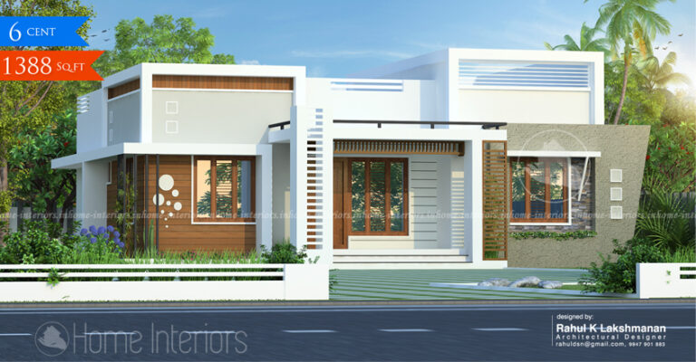 1388 Square Feet Single Floor Contemporary Home Design