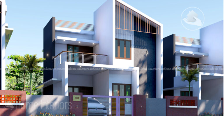 964 Square Feet Double story Contemporary Home design