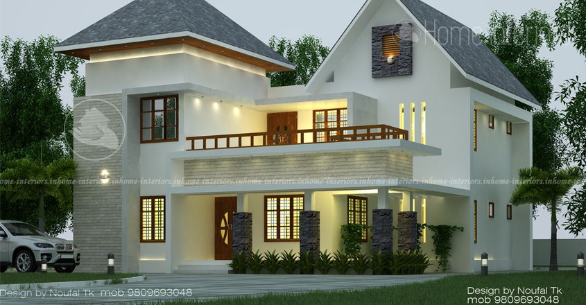 2100 Square Feet Double Floor Low-Cost Home Design