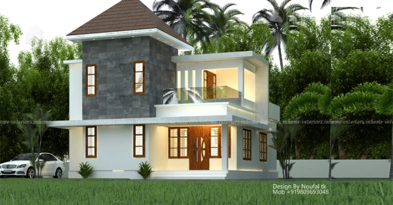 1380 sqft Double Floor Low-Cost Home Design