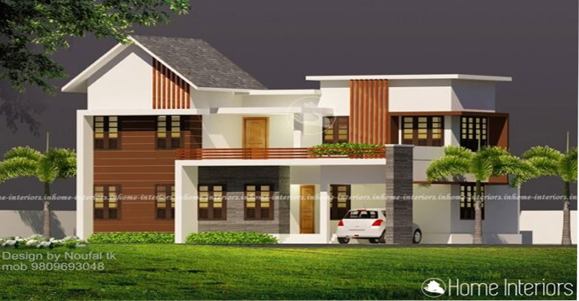 1640 Square Feet Double Floor Contemporary Home Design