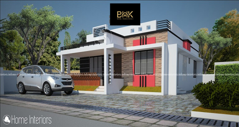 1100 Square Feet Single Floor Contemporary Home Design