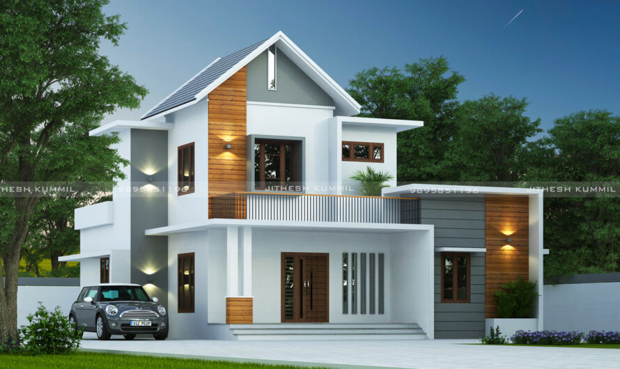 A Smartly Designed 1630 Sqft Semi-Contemporary Double Floor Home