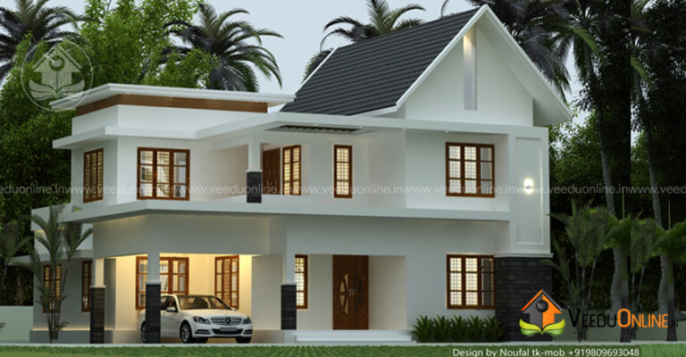 1380 Sqft Double Floor Contemporary Home Design – 4 BHK Modern House Plan Under ₹25 Lakh