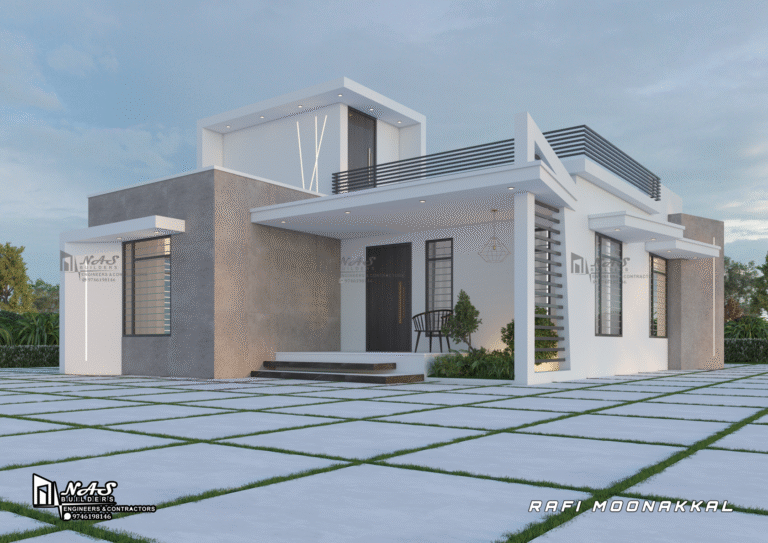 1000 Square Feet Modern Home Design in Valancherry | 5 Cent Plot House Plan – ₹18 Lakh Budget