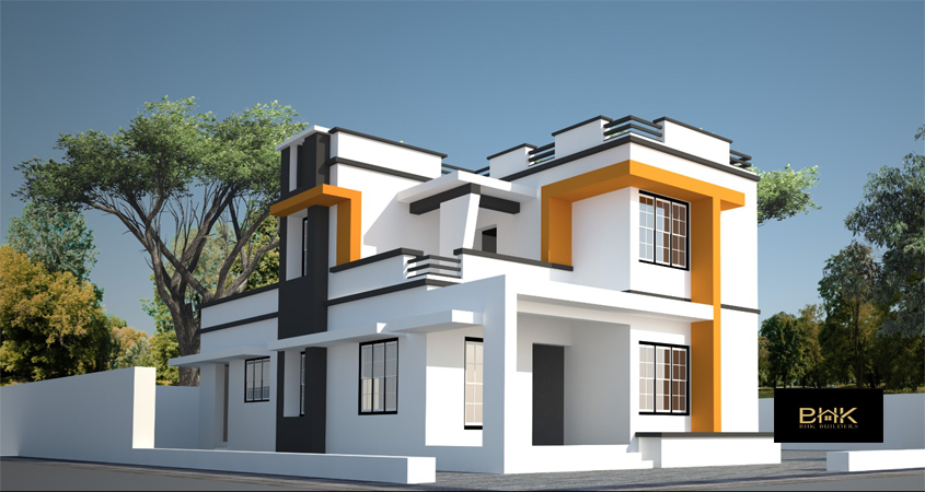1492 Sqft Contemporary Home Design Under 25 Lakhs in Paravoor | Affordable 3 BHK Double Floor House
