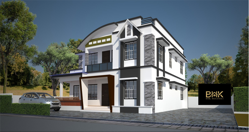 2566 Sqft Contemporary Style Home Design Under 42 Lakhs – Modern 4BHK House Plan
