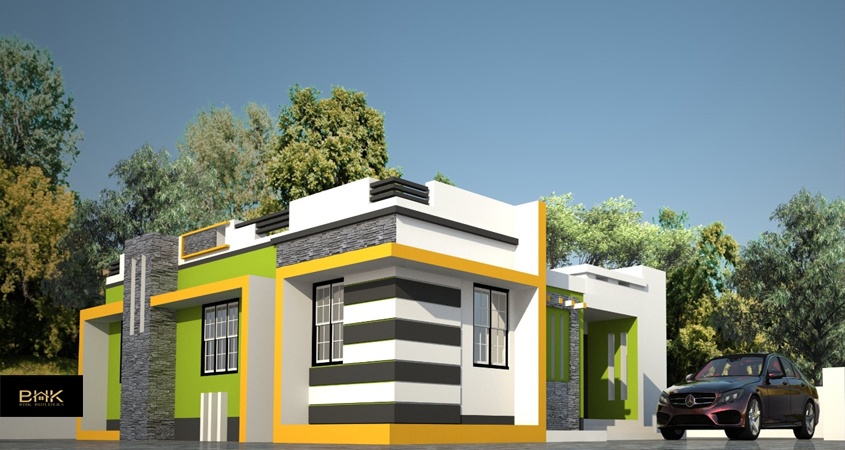 1200 Sq.ft Contemporary 3 BHK Home | Budget House Under 24 Lakhs