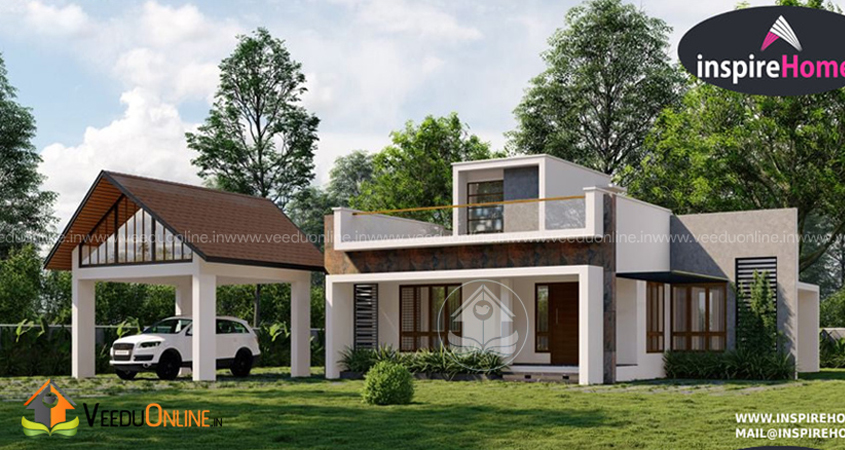 1250 Sqft Single Floor European/Contemporary Home Design in Kaloor, Kochi | Modern Residential Plan