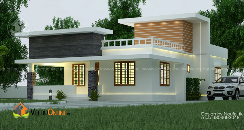 1000 Sqft Low Cost Contemporary Home Design | 3 Bedroom Single Floor House Plan Under 18 Lakh