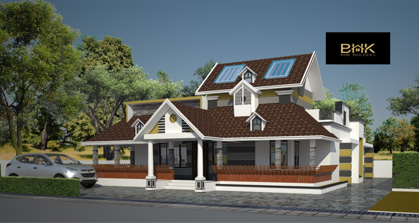 Modern Traditional Style 2500 Sqft Home Design Under 47 Lakhs | Kerala Budget Home by Rijo Raju  Meta Description