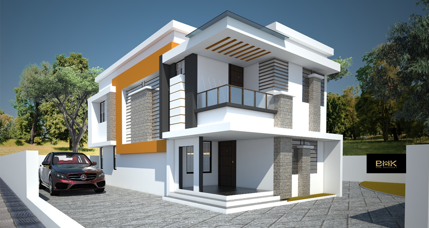 1794 Sq.ft Contemporary Home Design | 4 BHK House Under 35 Lakhs