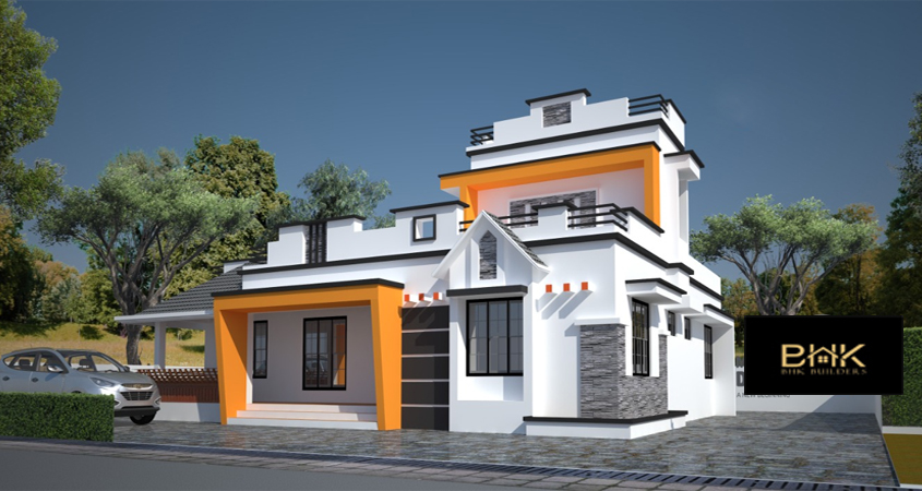 1745 Sqft Modern Contemporary Home Design Under 28 Lakhs – Stylish 3BHK House Plan