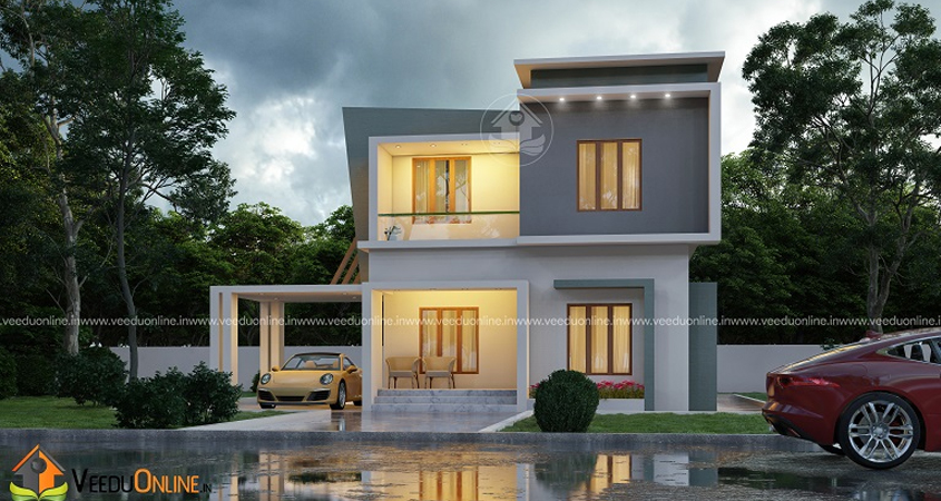 1360 Sq.ft Double Floor Renovated Home Design  | 4 BHK Modern Family House