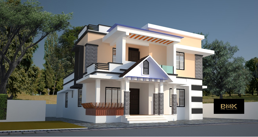 1909 Sq.ft Contemporary Home Design | 3 BHK House Under 32 Lakhs