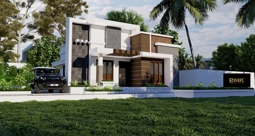 1006 Sq.ft Contemporary Home Design| 3BHK Modern House Under 20 Lakhs