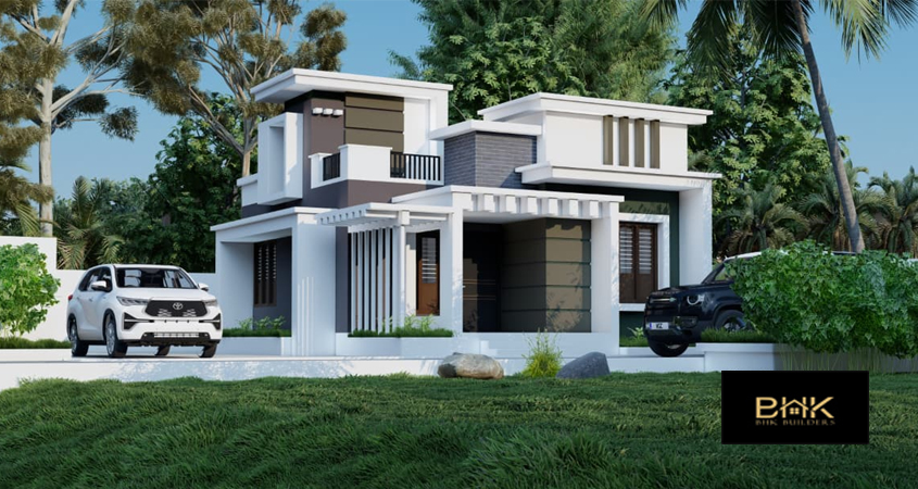 1300 Sq.ft 3BHK Contemporary Home Design